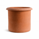 Klassischer großer Terracottacylinder mit Griffrand aus Impruneta - Vaso Enrico